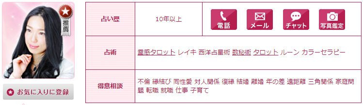 電話占いウラナの月吟乃(つきの)先生の画像